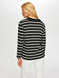 Kendinden Çizgili Uzun Kol Kaşkorse T-Shirt S25TSH090