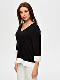 Renk Bloklu 3/4 Kol T-Shirt S25TSH091
