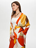 Geometrik Soyut Desen Kimono S25KMN001