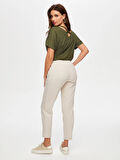 Comfort Fit Krep Örme Pantolon S25PNT003