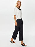 Resort Brode Nakış İşli Yanı Yırtmaçlı Wide Leg Fit Caprii S25CPR017