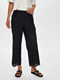 Resort Brode Nakış İşli Yanı Yırtmaçlı Wide Leg Fit Caprii S25CPR017