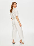 Resort Brode Nakış İşli Yanı Yırtmaçlı Wide Leg Fit Caprii S25CPR017