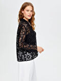 Payetli Crochet Ceket S25CKT052