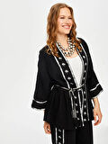 Resort Palmiye Baskılı Müslin Kimono S25KMN006