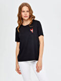 Resort Boncuk Aplike Detaylı Yuvarlak Yaka T-Shirt S25TSH112