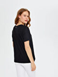 Resort Boncuk Aplike Detaylı Yuvarlak Yaka T-Shirt S25TSH112