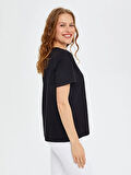 Resort Önü Palmiye Baskılı Yuvarlak Yaka T-Shirt S25TSH115