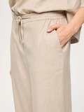 Beli Lastikli Comfort Fit Keten Karışımlı Capri S26CPR009