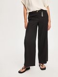 Wide Leg Fit Metal Aksesuarlı Keten Karışımlı Pantolon S26PNT034