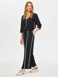 Wide Leg Fit Renk Bloklu Pantolon S26PNT020