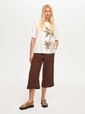 Resort Önü Taş ve Baskı Detaylı Bisiklet Yaka Tshirt S26TSH104