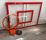 Mia Basketbol Panya Seti Yaylı Çember 90*120 8 mm Solid Polikarbon Panya