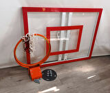 Mia Basketbol Panya Seti Yaylı Çember 90*120 8 mm Solid Polikarbon Panya