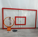 Mia Basketbol Panya Seti Yaylı Çember 105*180 8 mm Solid Polikarbon Panya
