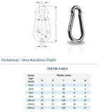 Adelinspor Vidalı Karabina 5*50 MM 50 li Paket