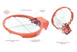 Adelinspor Standart Kancalı 45 cm Sabit Basketbol Çemberi 