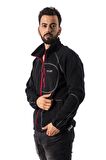 Freecamp Man Full Zipper Fleece-SİYAH-KIRMIZI