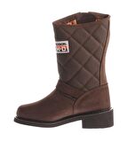 Brown Hakiki Deri Kadın Bot & Bootie HD0777005303