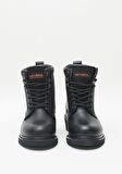 Black Hakiki Deri Kadın Bot & Bootie HD0777009603