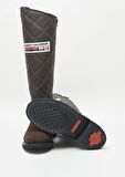 Dark Brown Hakiki Deri Kadın Bot & Bootie HD0777005803