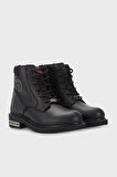 Black Hakiki Deri Kadın Bot & Bootie HD0777009803