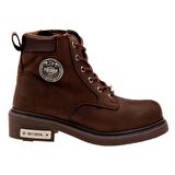 Dark Brown Nubuk Hakiki Deri Kadın Bot & Bootie M0777009801