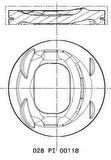 Vag Piston+segman (77,01mm 0,50) Golf V/vi Superb Yeti A1 A3 Altea Leon Toledo IV Octavıa Rapıd Jetta II - Mahle 028pi00118002