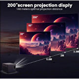 Yoosee Akıllı Tv Projektör 1080P 4K FULL HD Android