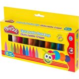 Play-Doh  Extra Jumbo Mum Boya 12 Renk Üçgen Gövde CR011