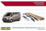 Ford custom tavan çıtası port bagaj taşıyıcı siyah uzun şase
