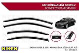 Skoda süper b cam rüzgarlığı kromlu 2015+ niken