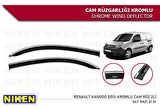 Renault kangoo cam rüzgarlığı kromlu 2010+ niken 2li