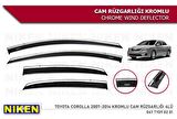 Toyota corolla cam rüzgarlığı kromlu 2007 / 2013 niken