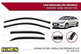 Hyundai i20 cam rüzgarlığı kromlu 2015+ niken