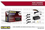 Araç geri park sensörü led ekranlı bip sesli 12volt. 22mm. niken