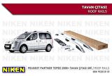 Partner tepee tavan çıtası port bagaj taşıyıcı gri 2008 / 2019