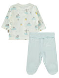 Bebetto Erkek Bebek Pijama Takımı 0-6 Ay Mavi