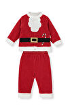Bebetto Erkek Bebek Noel Kadife Takım Kırmızı K3766