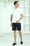 Ds Damat Waffle Şort T-shirt Takım LACİVERT