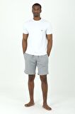 Ds Damat Waffle Şort T-shirt Takım GRI