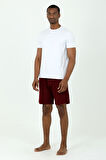 Ds Damat Waffle Şort T-shirt Takım BORDO