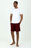 Ds Damat Waffle Şort T-shirt Takım BORDO