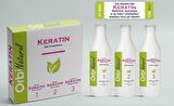 Orbi Fresh Natural 3’lü Brezilya Fönü Keratin Set Kokusuz Dumansız Jel 6 Ay Kalıcı Düzleştirici Etki