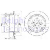 Toyota Arka Fren Diski (aynası) Duz Toyota Corolla Vvti Benzinli 02-07 (258x4) - Delphi Bg3889