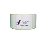 A1 Etiket 30 x 40 mm 10.000 Adet Termal Barkod Etiketi
