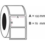 PİA Etiket 70 x 100 mm 3.500 Adet Termal Barkod Etiketi 10 Rulo 350 Sarımlı