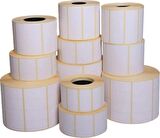 PİA Kuşe Etiket 30 x 60 mm 10.000 Adet Kuşe Barkod Etiketi 1000 Sarımlı 10 Rulo
