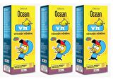 ORZAX OCEAN VM VİTAMİN MİNERAL 150 ML PORTAKALLI ŞURUP 3'LÜ PAKET