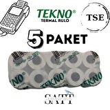  Tekno Yazarkasa Pos Rulosu 56x14 mm 5 Paket 50'li Rulo